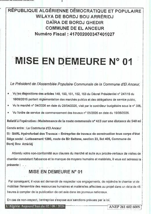 Mise en demeure