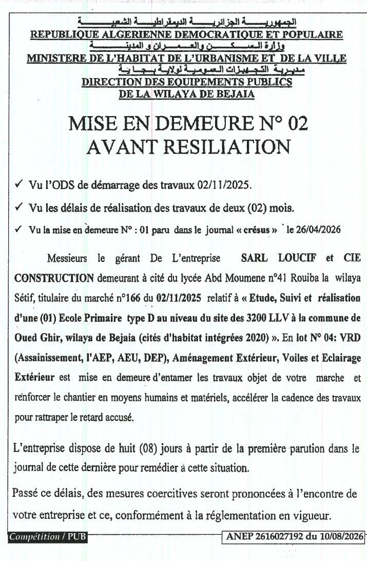 Mise en demeure