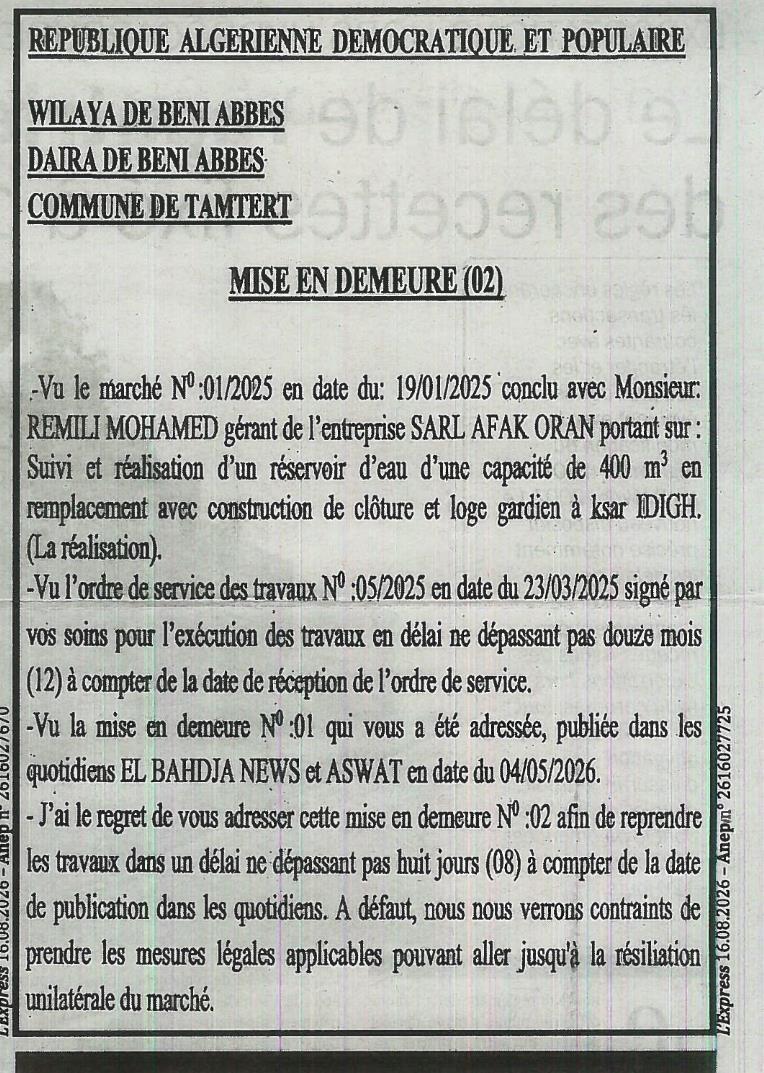 Mise en demeure