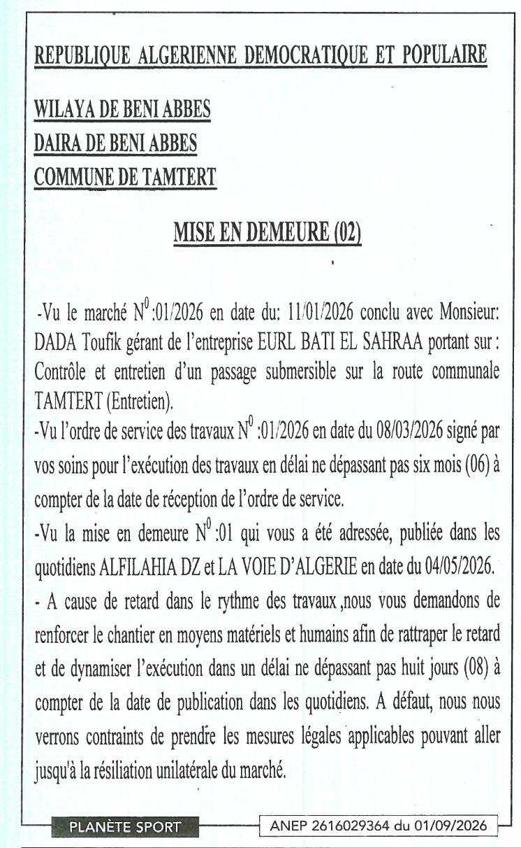 Mise en demeure