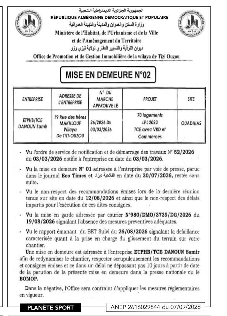 Mise en demeure