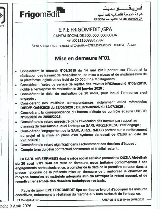 Mise en demeure