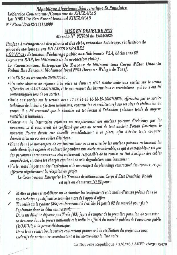 Mise en demeure