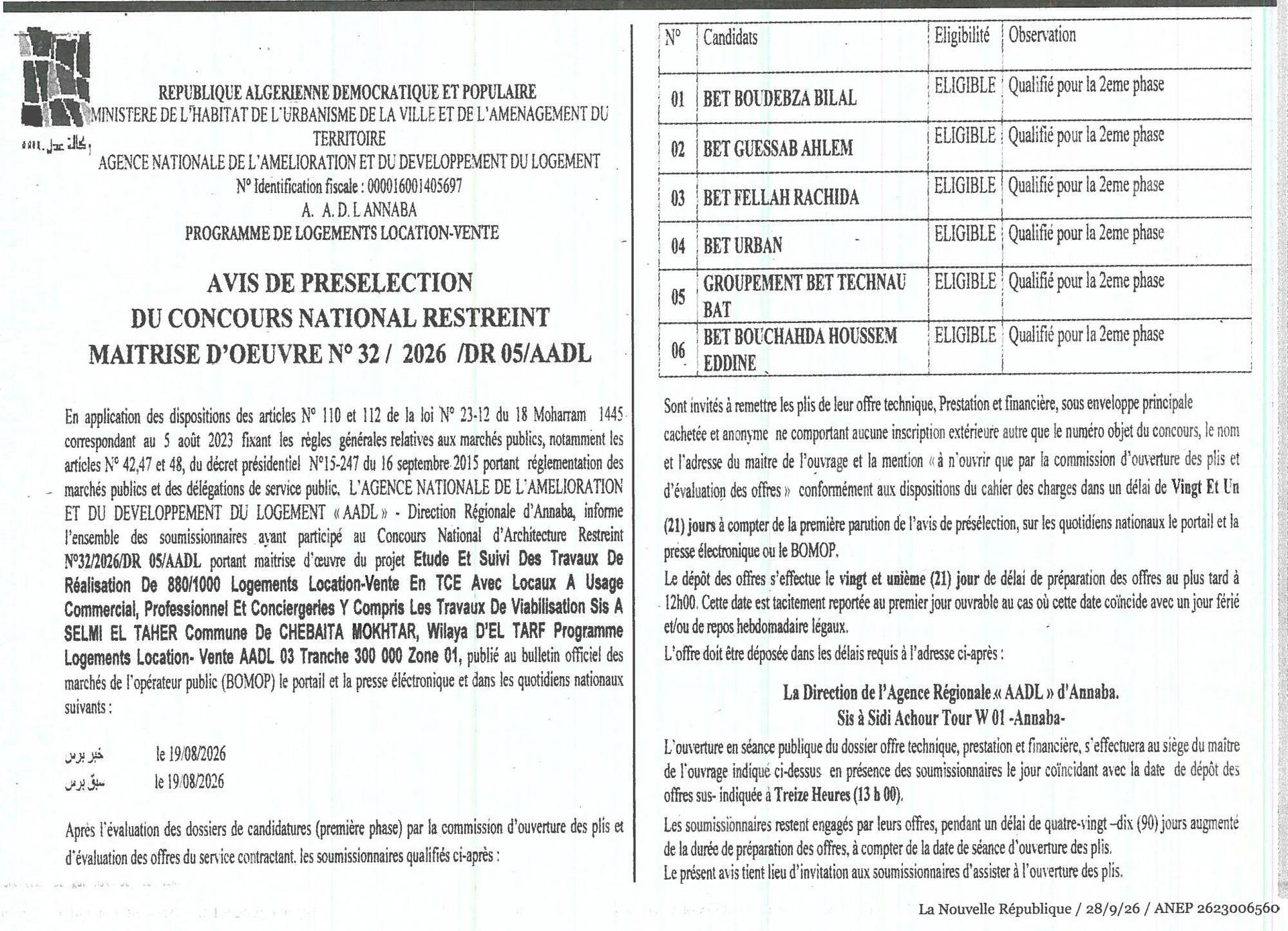 Étude et suivi des travaux de réalisation de 880/1000 logements location-vente en TCE avec locaux commerciaux, professionnels et conciergeries