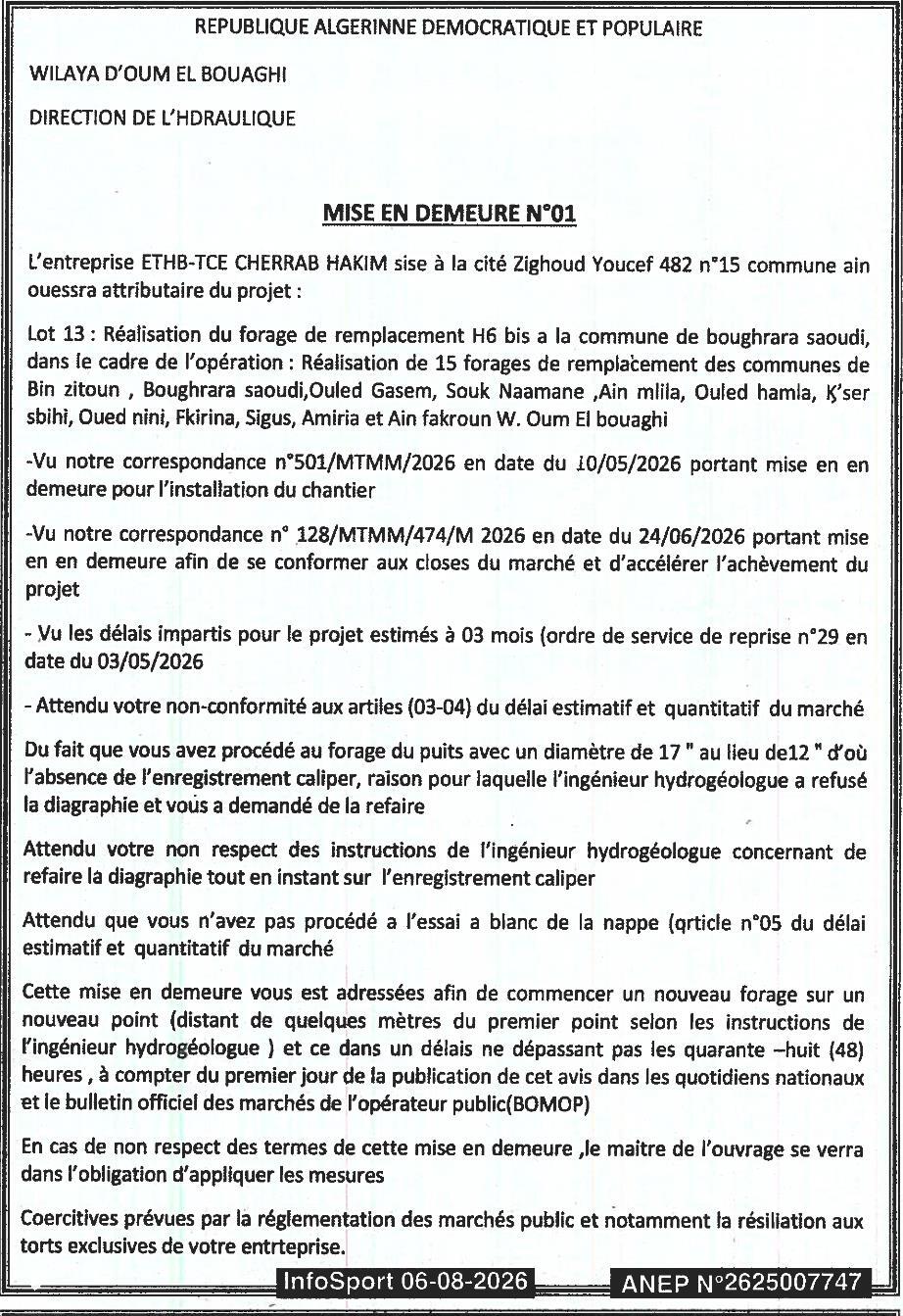 Mise en demeure