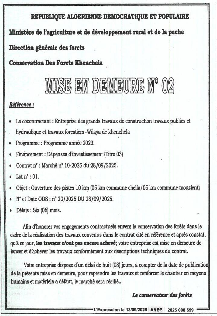 Mise en demeure