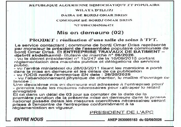 Mise en demeure