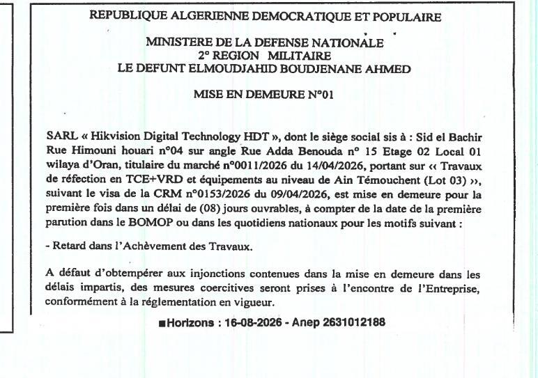 Mise en demeure