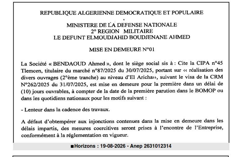 Mise en demeure